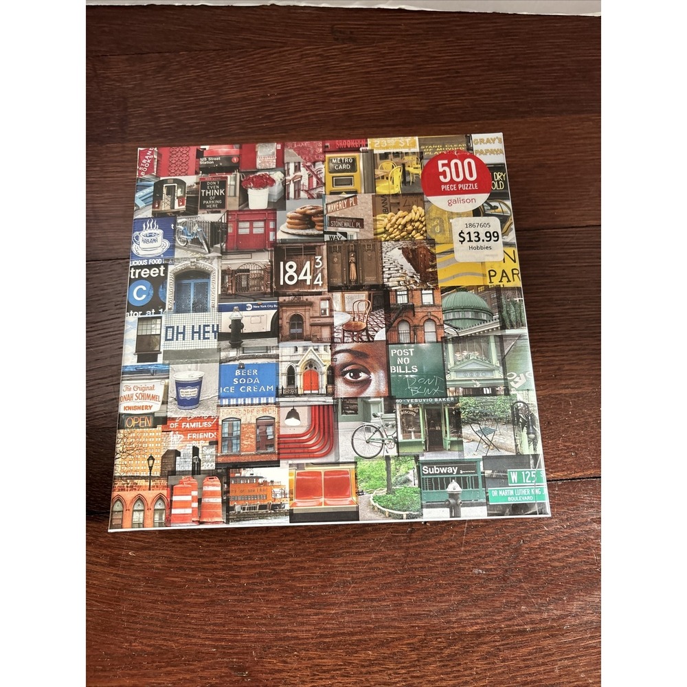 Galison NEW YORK IN COLOR  500 piece COLLAGE JIGSAW PUZZLE Colour COMPLETE VGC.